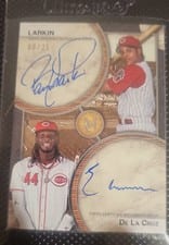 2025 Stadium Club Dual Autographs Barry Larkin/Elly De La Cruz #DA-LD