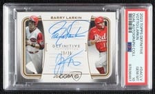 2022 Topps Definitive Collection Dual Autograph Collection Barry Larkin / Joey Votto #DAC-LV card