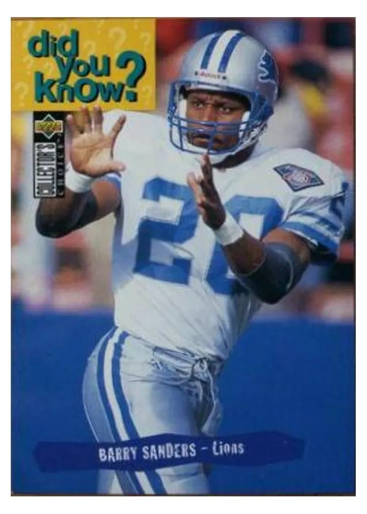 1995 Collector's Choice Barry Sanders #31 card