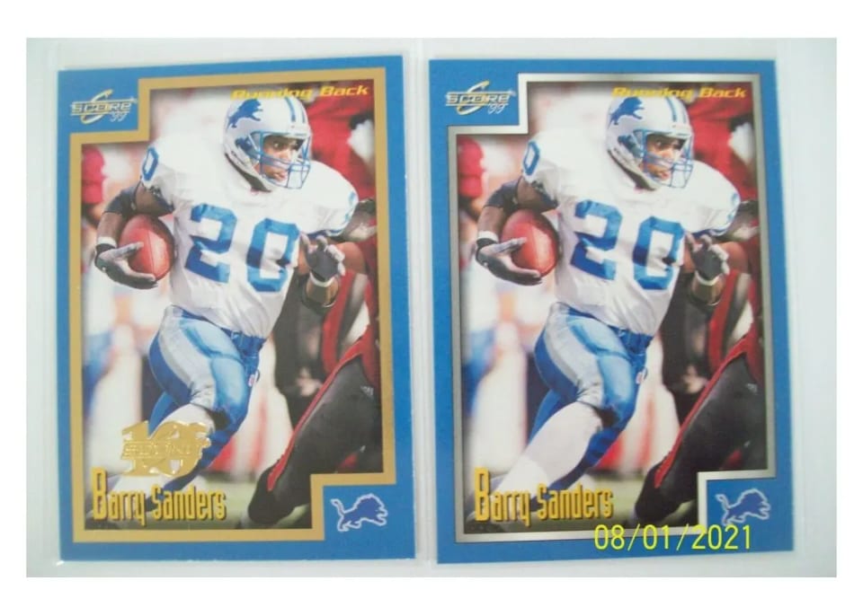 1999 Panini Score Barry Sanders #29 card