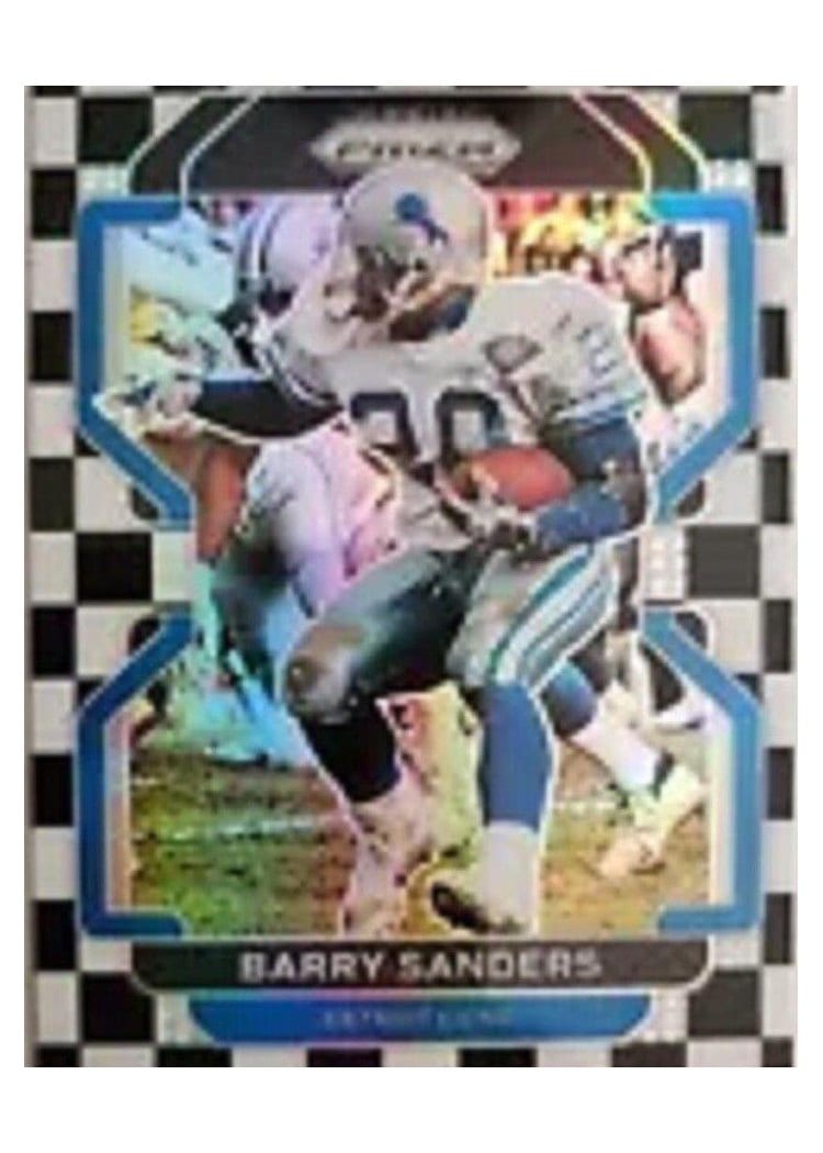 2021 Panini Prizm Base Set Barry Sanders Black and White Checker Prizm #155 card