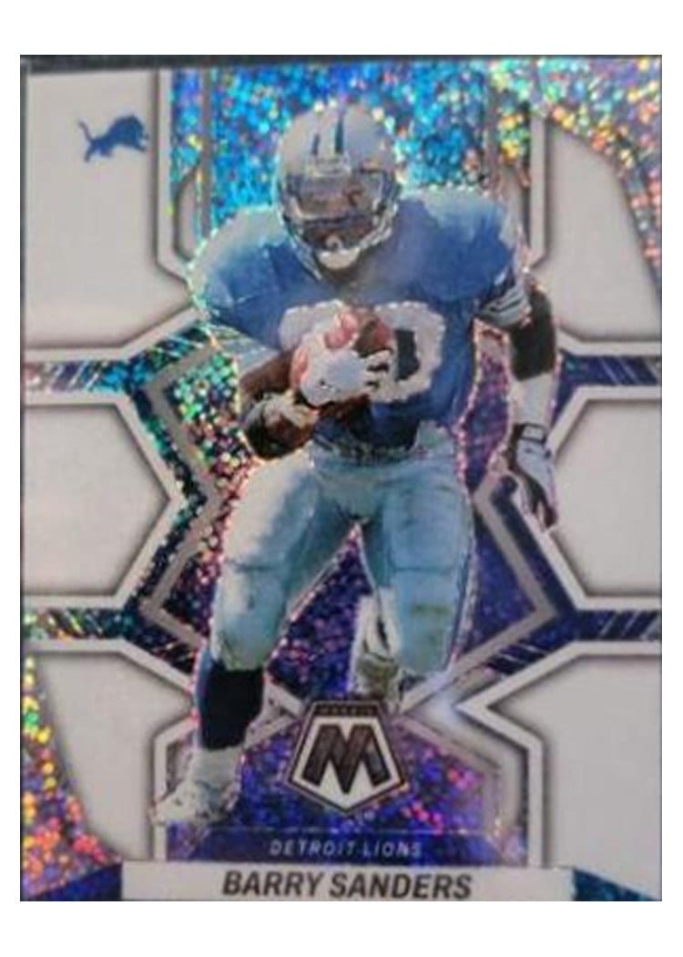 2022 Panini Mosaic Base Set Barry Sanders White Sparkle #206 card