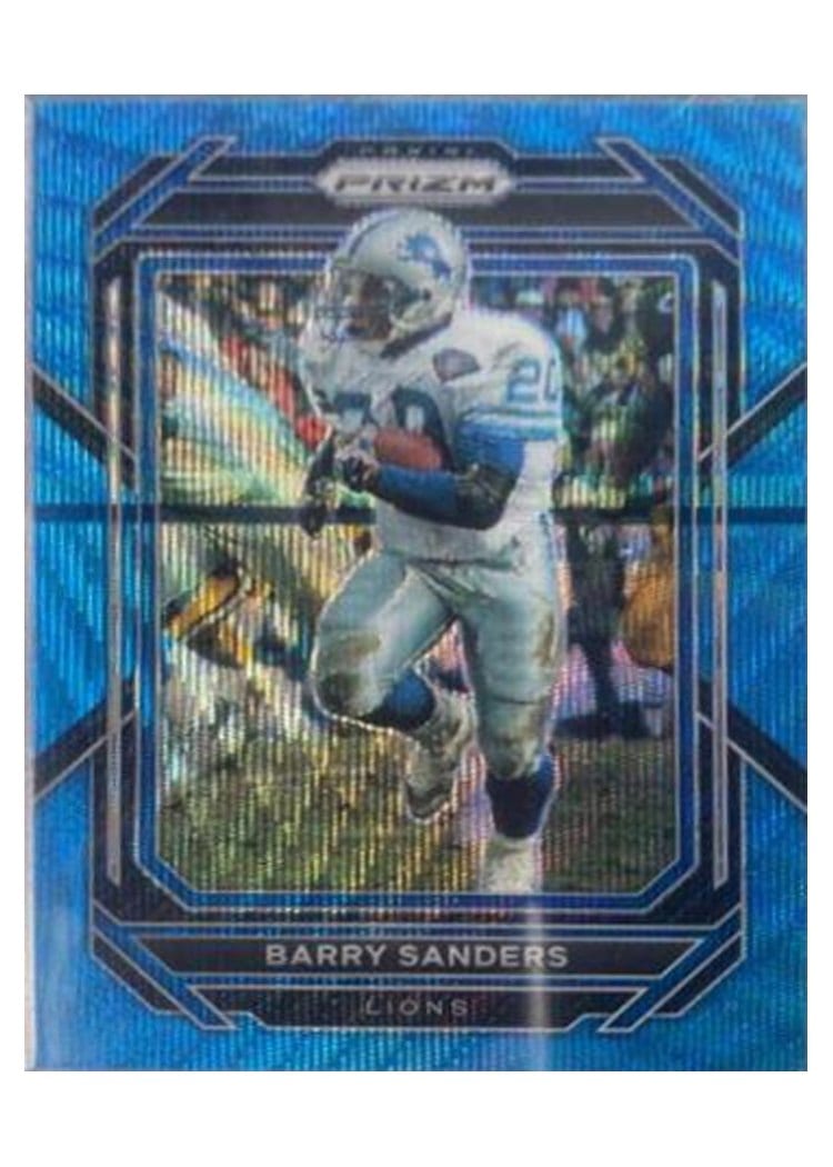 2022 Panini Prizm Base Set Barry Sanders Blue Wave #102 card
