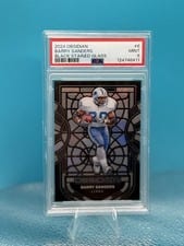 2024 Panini Obsidian Black Stained Glass Barry Sanders #6