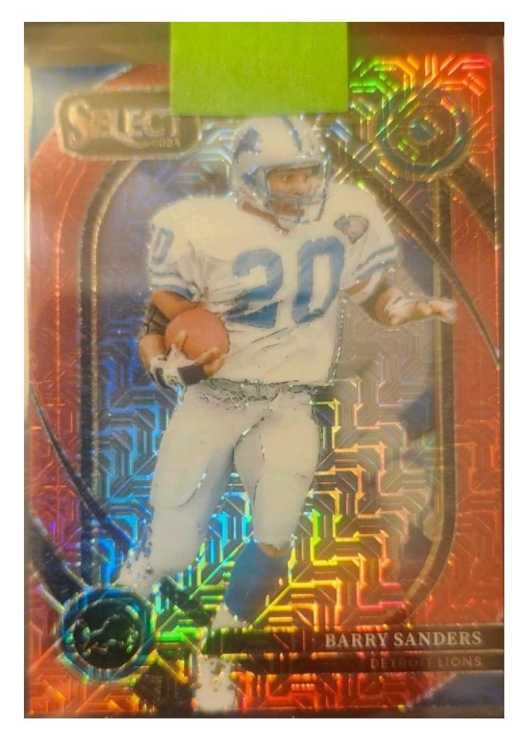 2024 Panini Select Base Set Barry Sanders Red Prizm #208 card