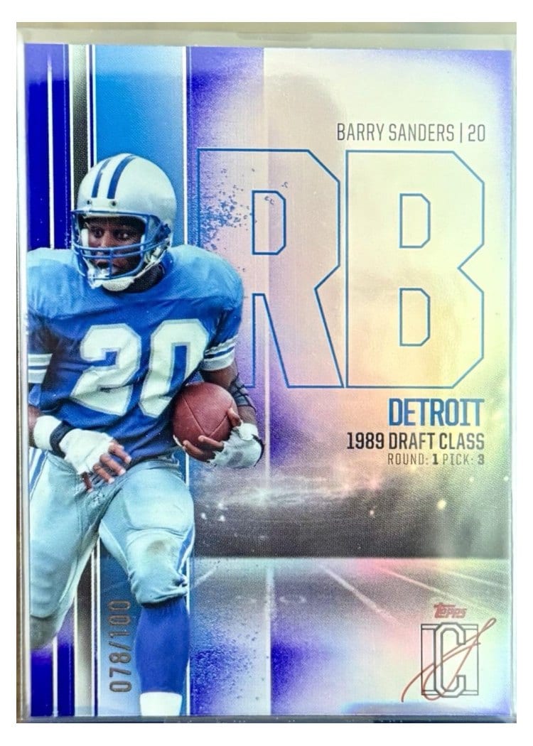 2024 Topps Signature Class Base Chrome Variation Barry Sanders #BCV-15 card