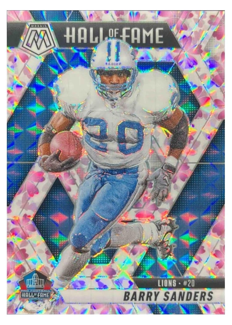 2025 Panini Mosaic Base Set Barry Sanders Choice Cherry Blossom #291 card