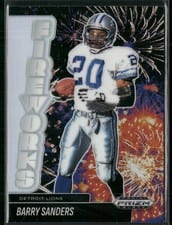 2025 Panini Prizm Black Fireworks Barry Sanders #18