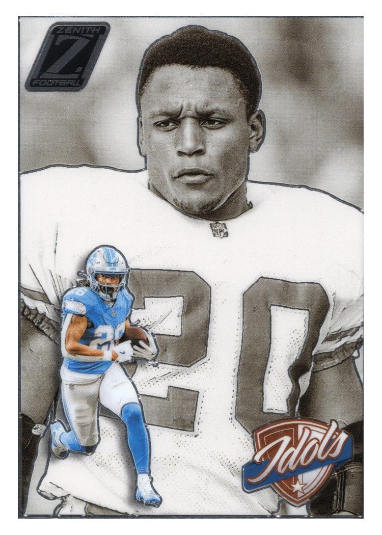 2024 Panini Zenith Idols Barry Sanders / Jahmyr Gibbs #5 card