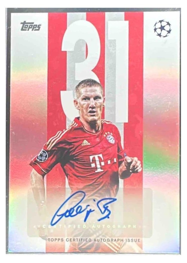 2025-26 Topps UEFA Club Competitions Best of the Best: Legendary Numbers Autographs Bastian Schweinsteiger #BBA-BS card