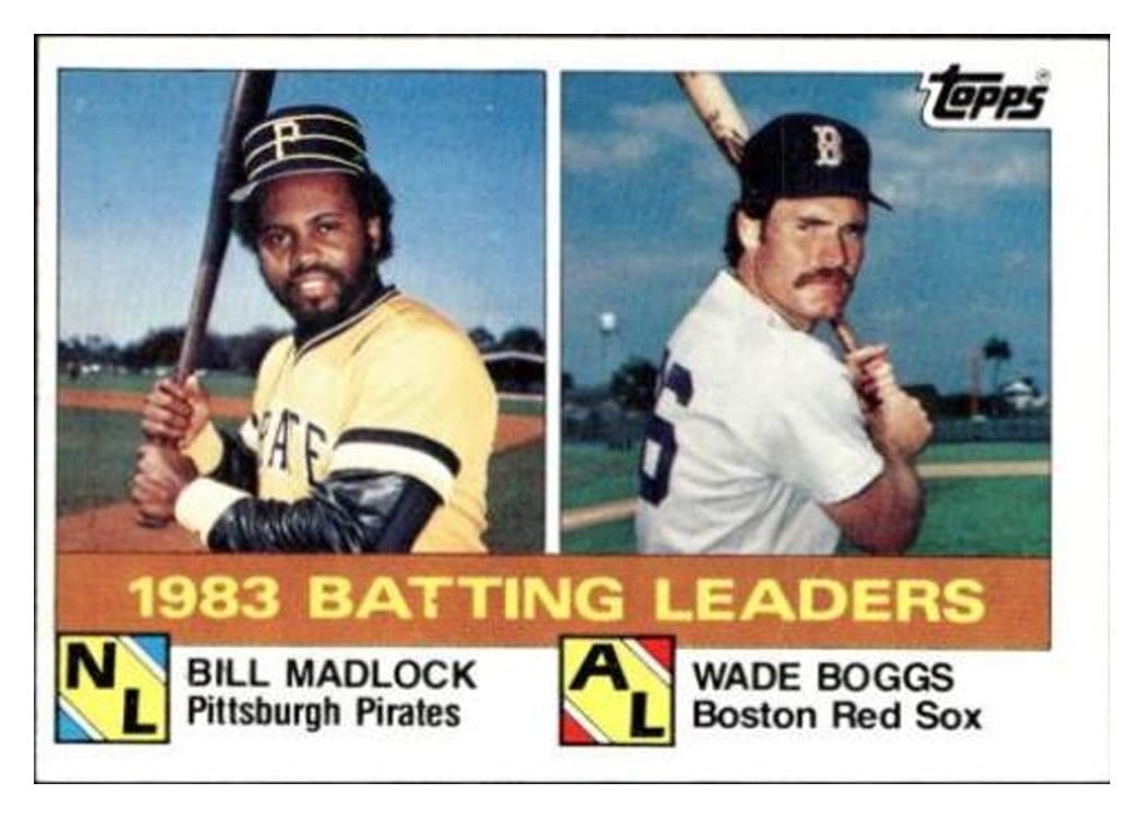 1984 Topps Batting Leaders B. Madlock, W. Boggs #131 card