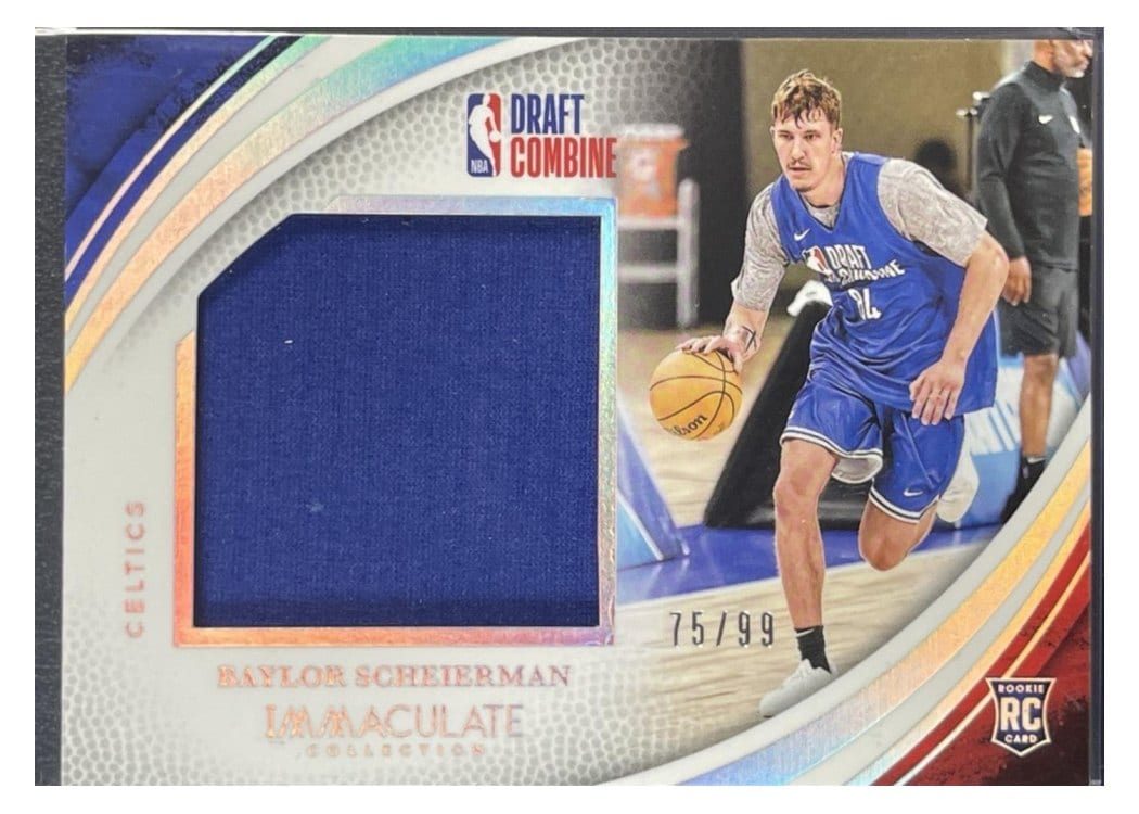 2024-25 Panini Immaculate Collection Draft Combine Memorabilia Set Baylor Scheierman #31 card