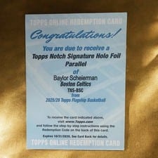 2025-26 Topps Topps Notch Signatures Baylor Scheierman #TNS-BSC