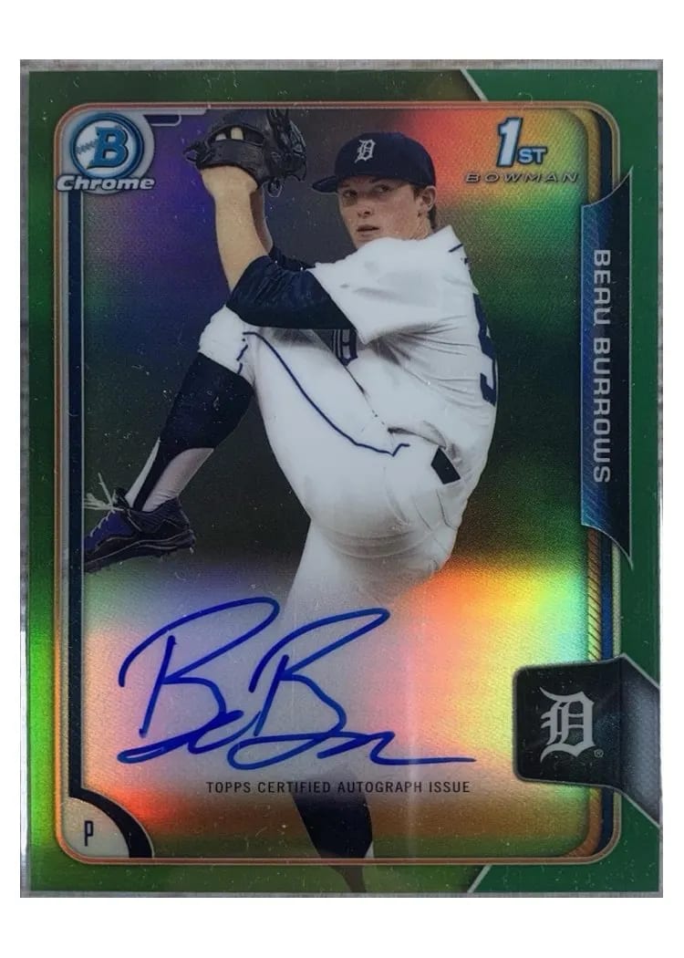 2015 Bowman Chrome Draft Pick Autograph Beau Burrows #BCA-BB card