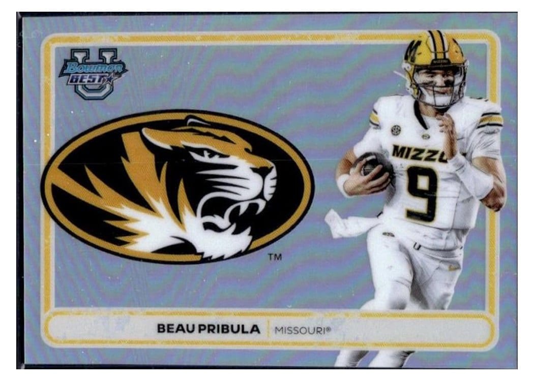 2025 Bowman University Best Campus Crests Refractor Beau Pribula #CC-19 card