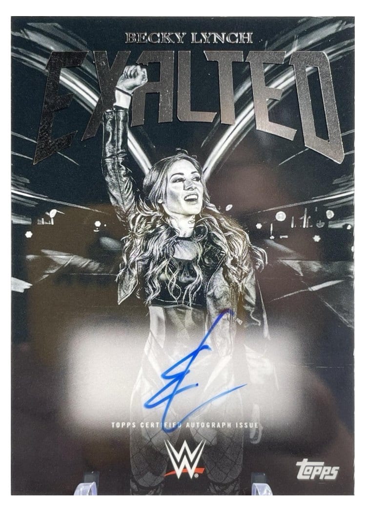 2025 Topps Exalted WWE Wrestling Black and White Signatures Becky Lynch #BWS-BLY card