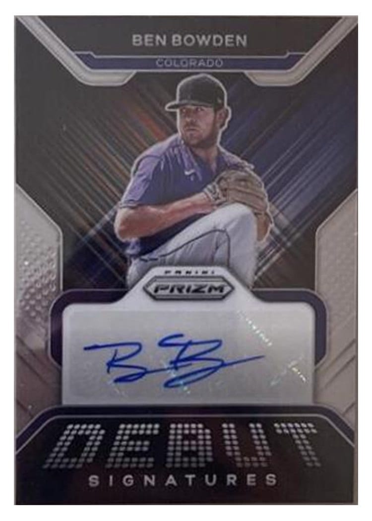2022 Panini Prizm Debut Signatures Ben Bowden #DS-BB card