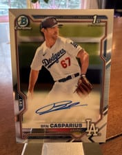 2021 Bowman Draft Chrome Draft Autographs Ben Casparius #CDA-BCA card
