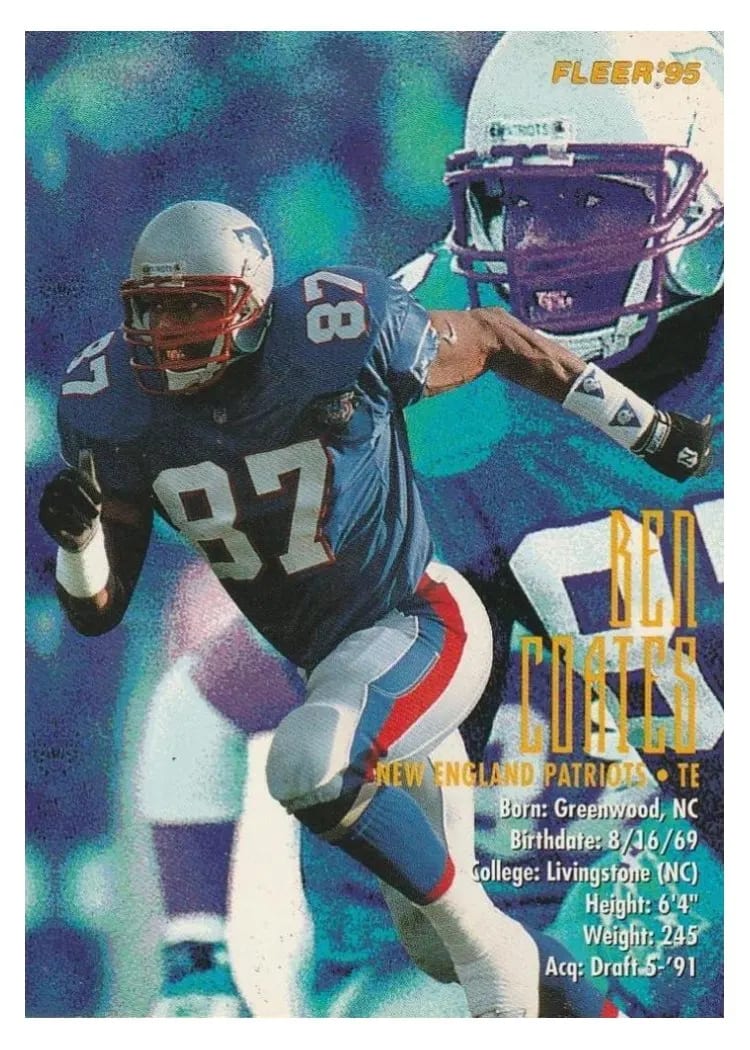 1995 Fleer Shell Ben Coates #52 card