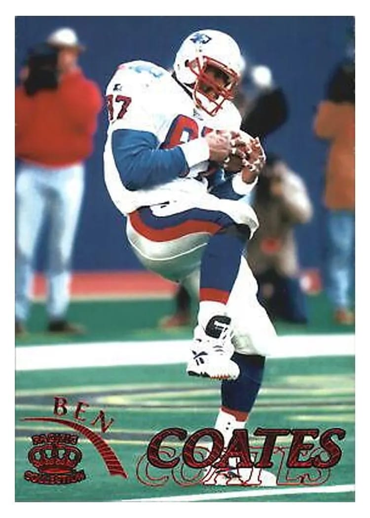 1996 Pacific Gridiron Ben Coates Red #74 card