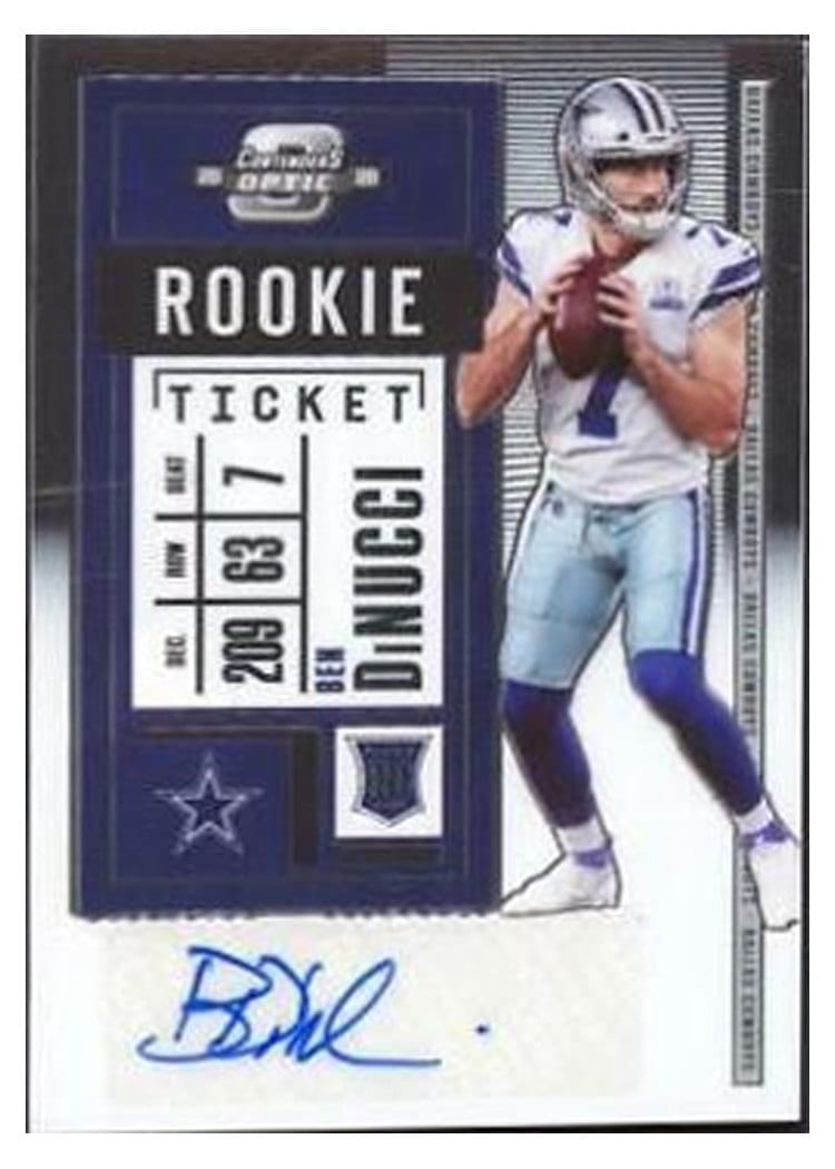 2020 Panini Contenders Optic Base Set Ben DiNucci #199 card