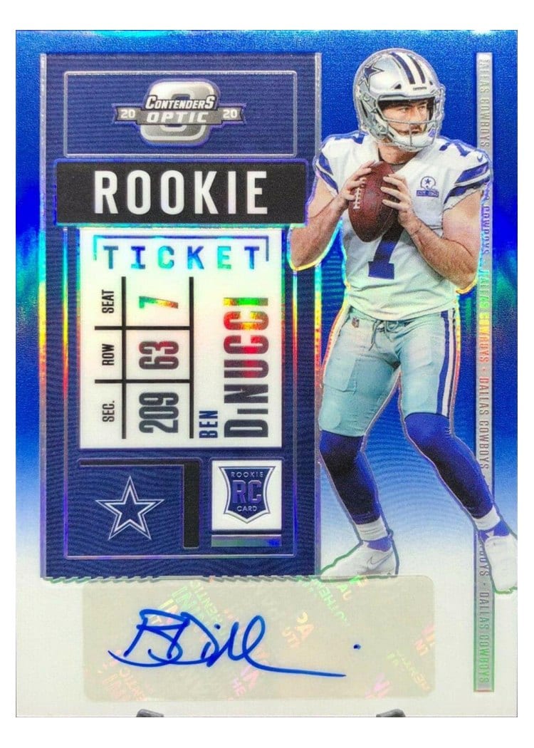 2020 Panini Contenders Optic Base Set Ben DiNucci #199 card
