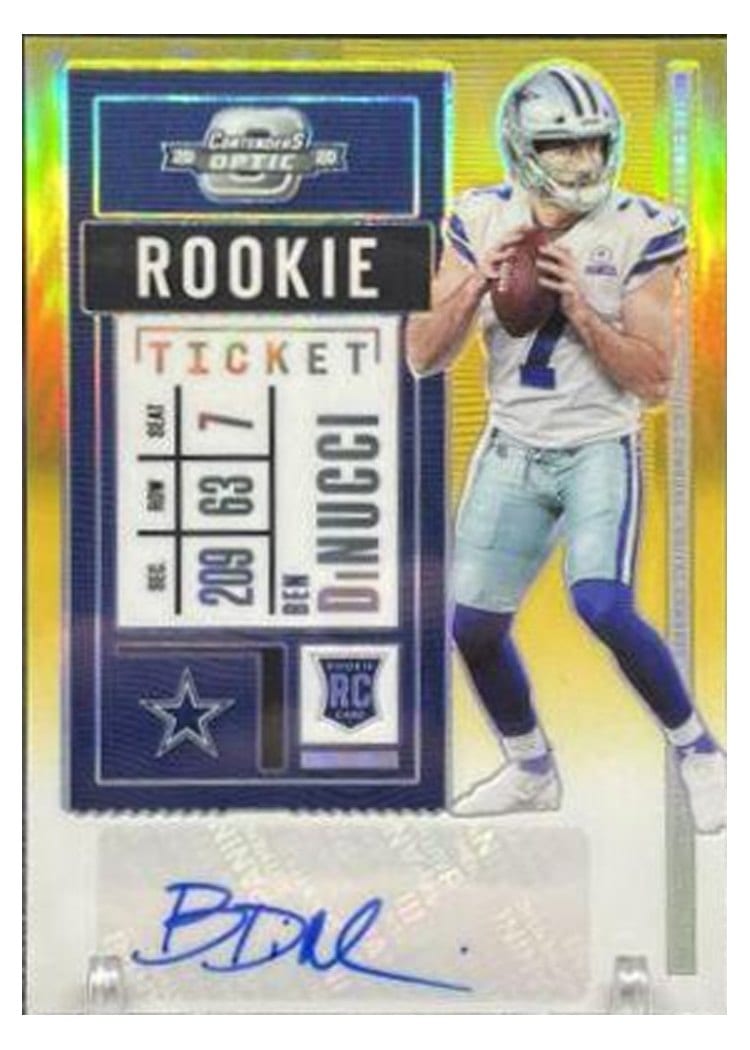 2020 Panini Contenders Optic Base Set Ben DiNucci #199 card