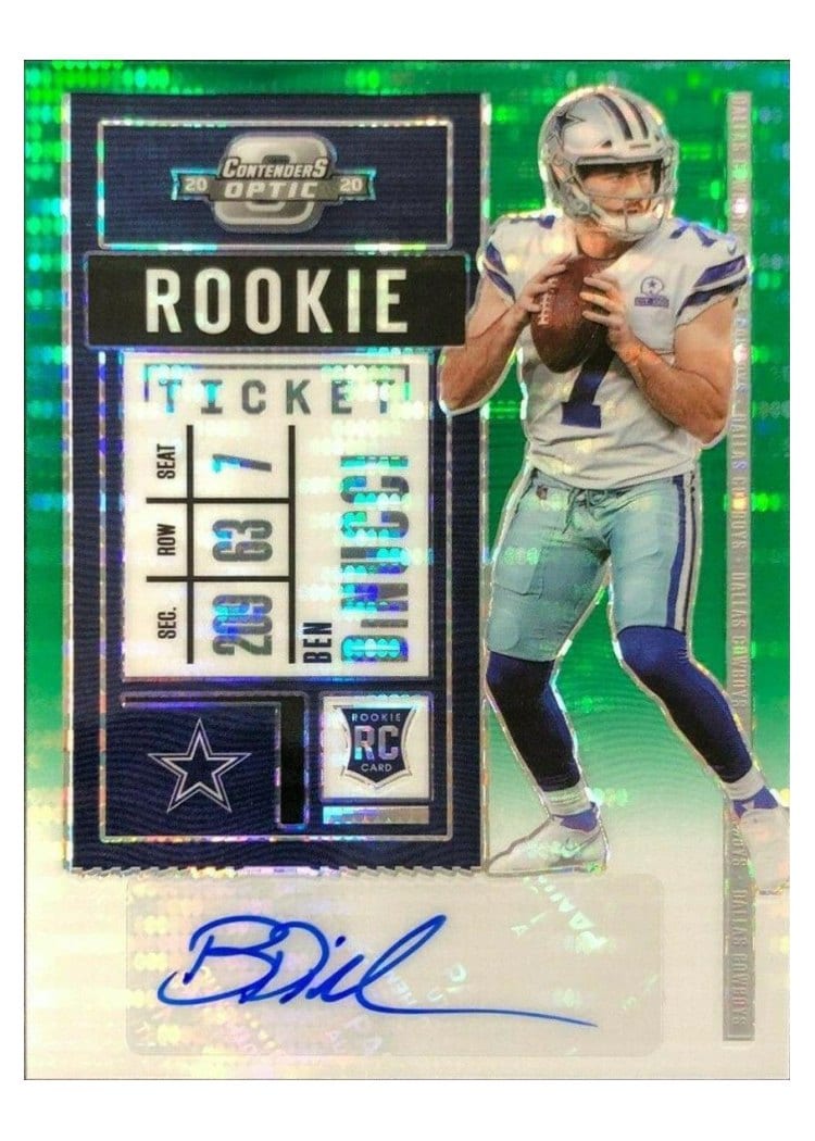 2020 Panini Contenders Optic Base Set Ben DiNucci #199 card