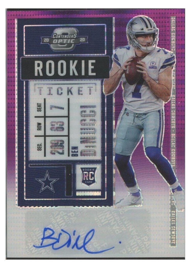 2020 Panini Contenders Optic Base Set Ben DiNucci #199 card