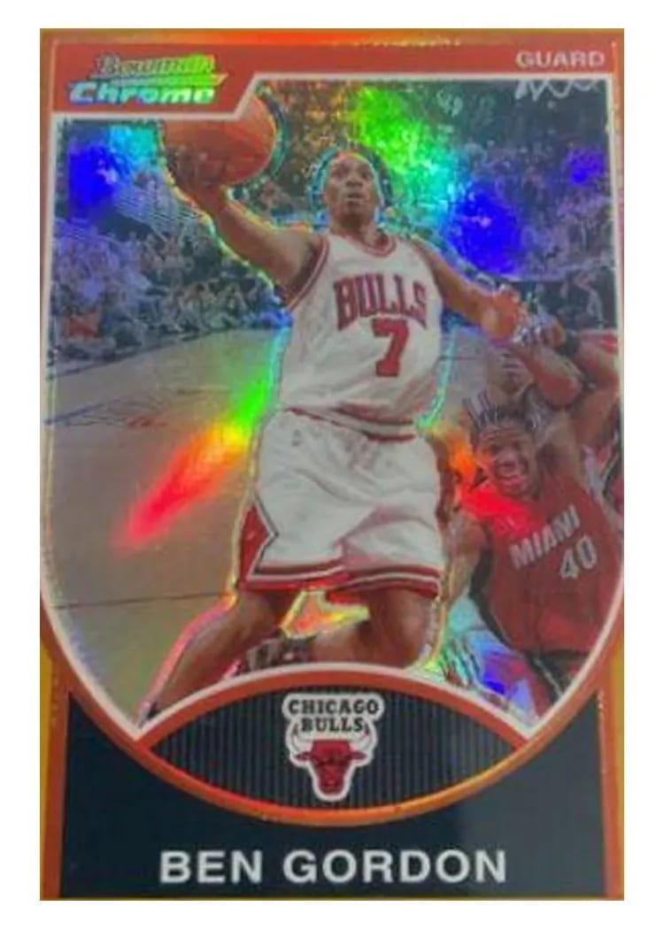 2007 Bowman Chrome Ben Gordon Refractor #7 card