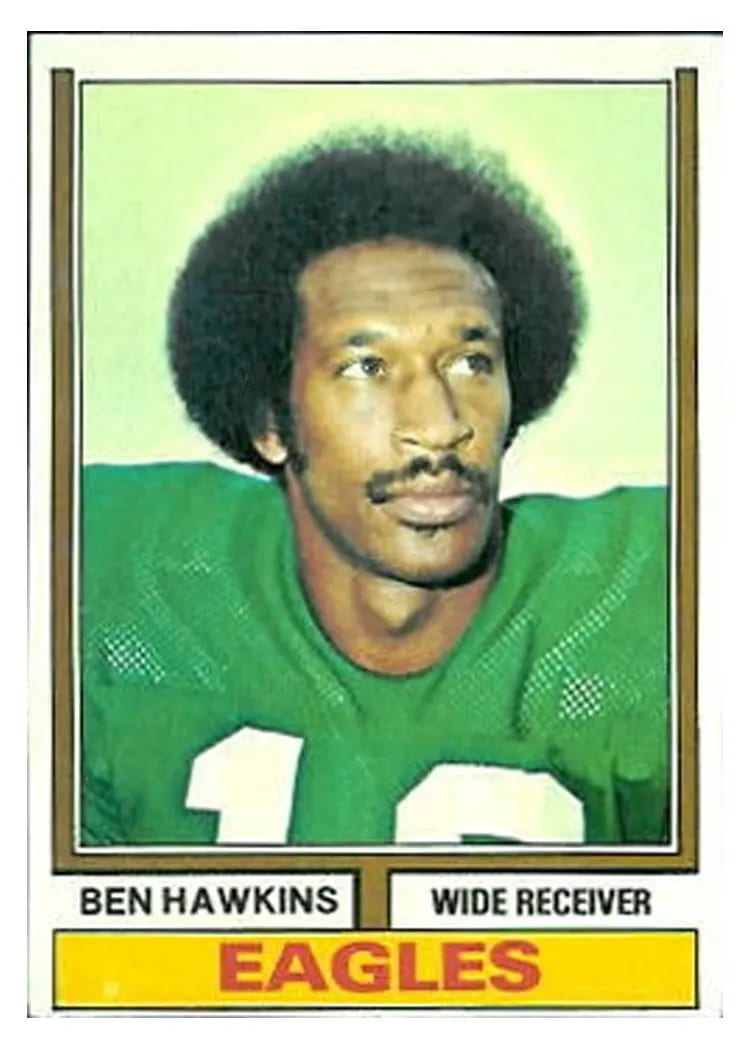 1974 Topps Ben Hawkins #21 card