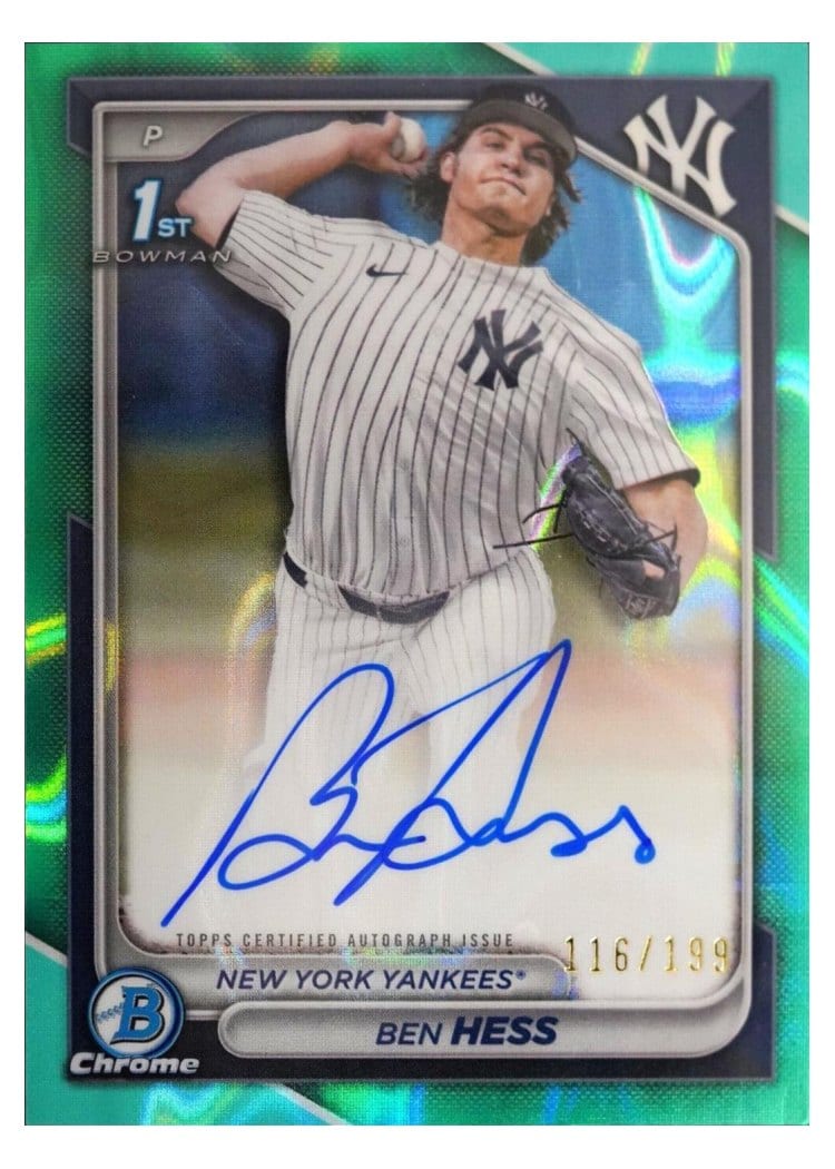2024 Bowman Draft Chrome Prospect Autographs Ben Hess #CPA-BH card