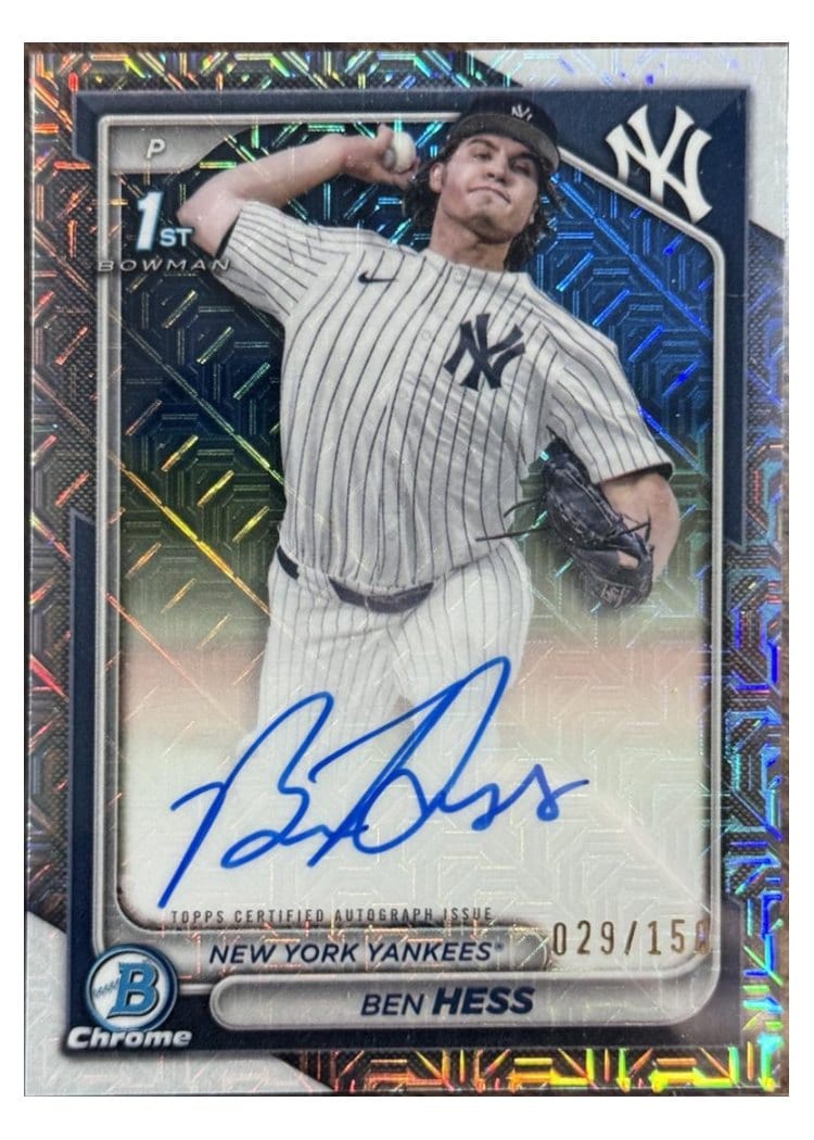 2024 Bowman Draft Chrome Prospect Autographs Ben Hess #CPA-BH card