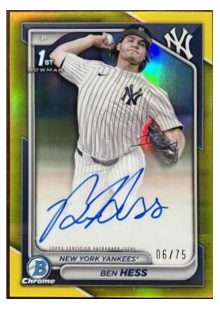 2024 Bowman Draft Chrome Prospect Autographs Ben Hess #CPA-BH card