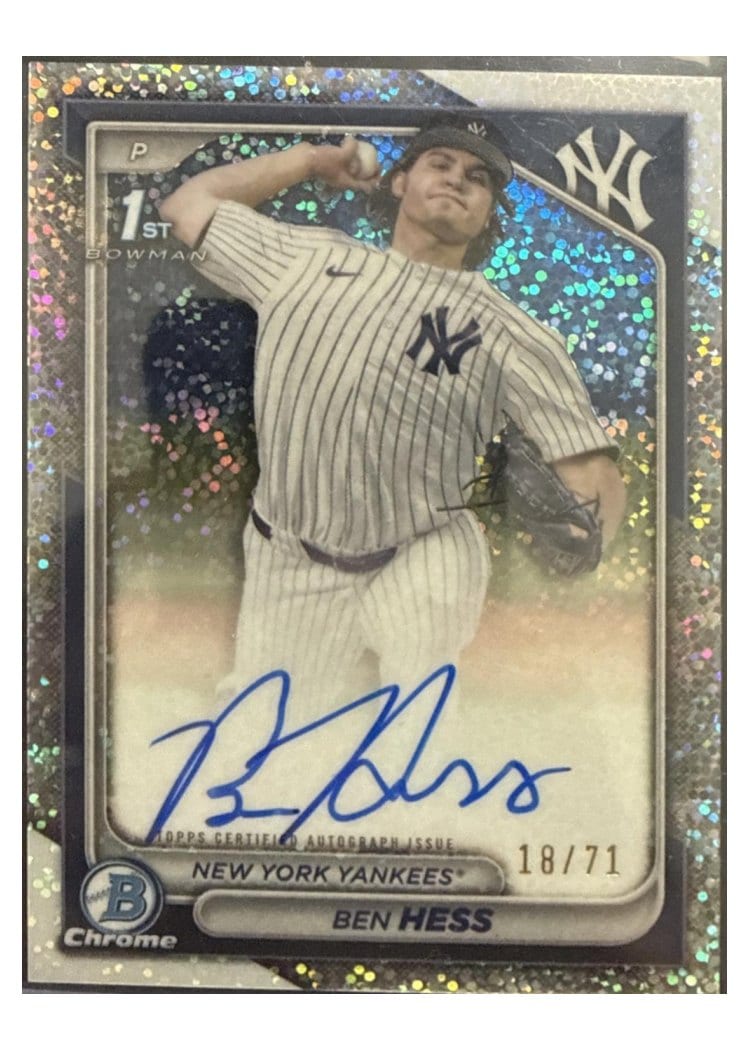 2024 Bowman Draft Chrome Prospect Autographs Ben Hess #CPA-BH card