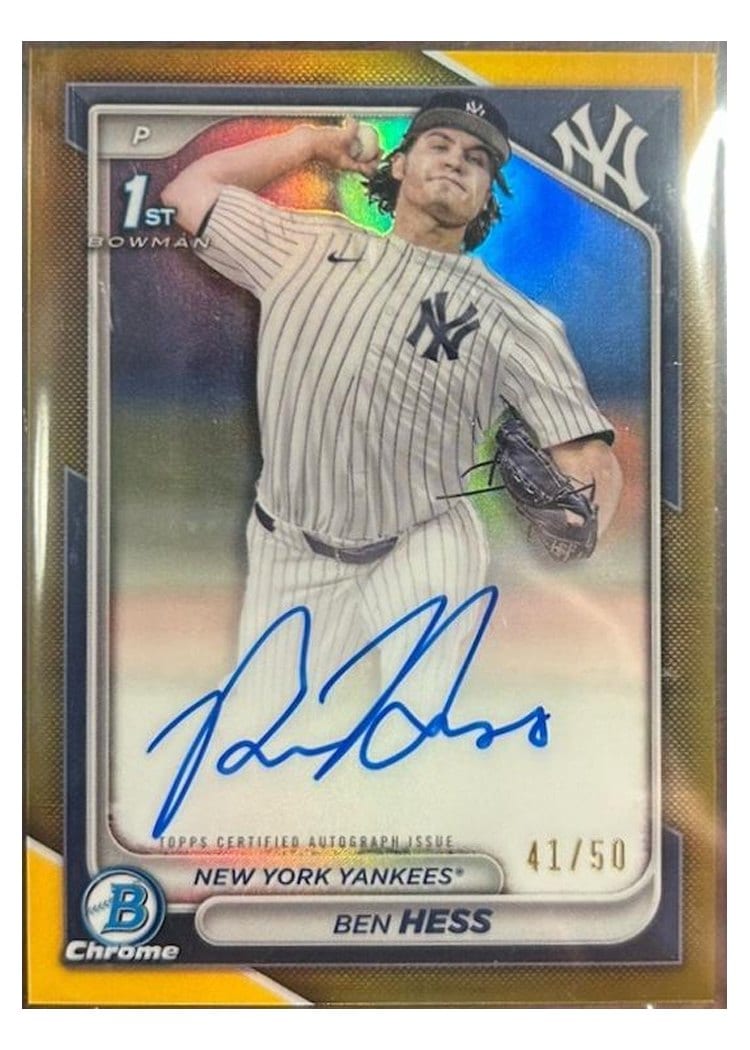2024 Bowman Draft Chrome Prospect Autographs Ben Hess #CPA-BH card
