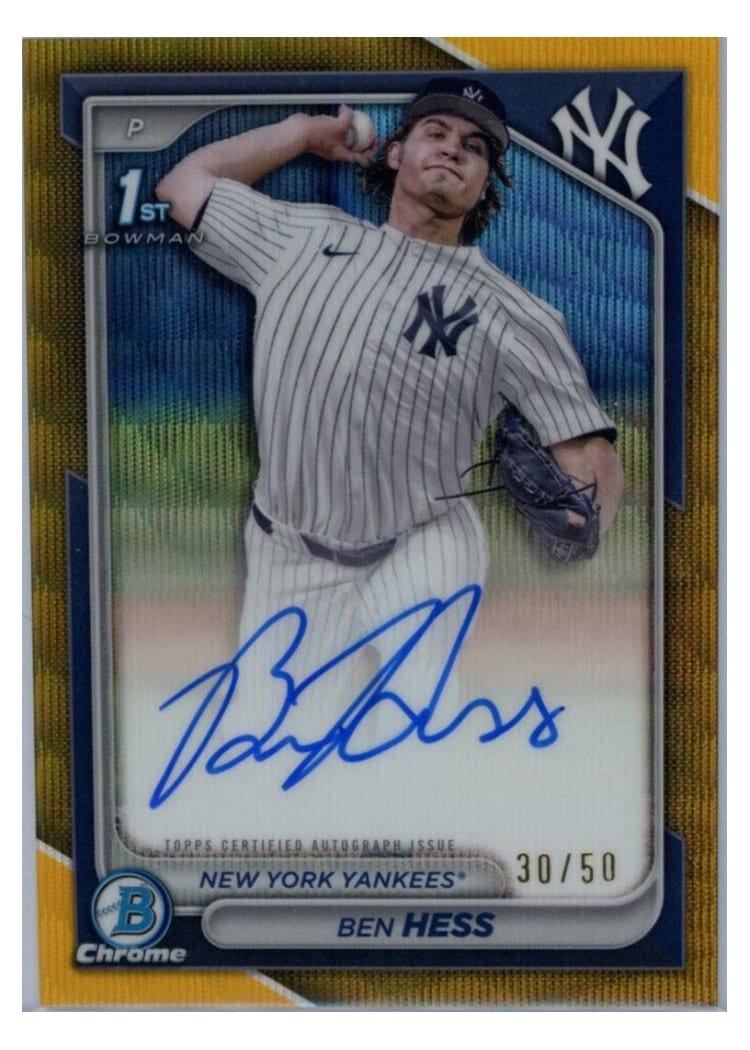 2024 Bowman Draft Chrome Prospect Autographs Ben Hess #CPA-BH card