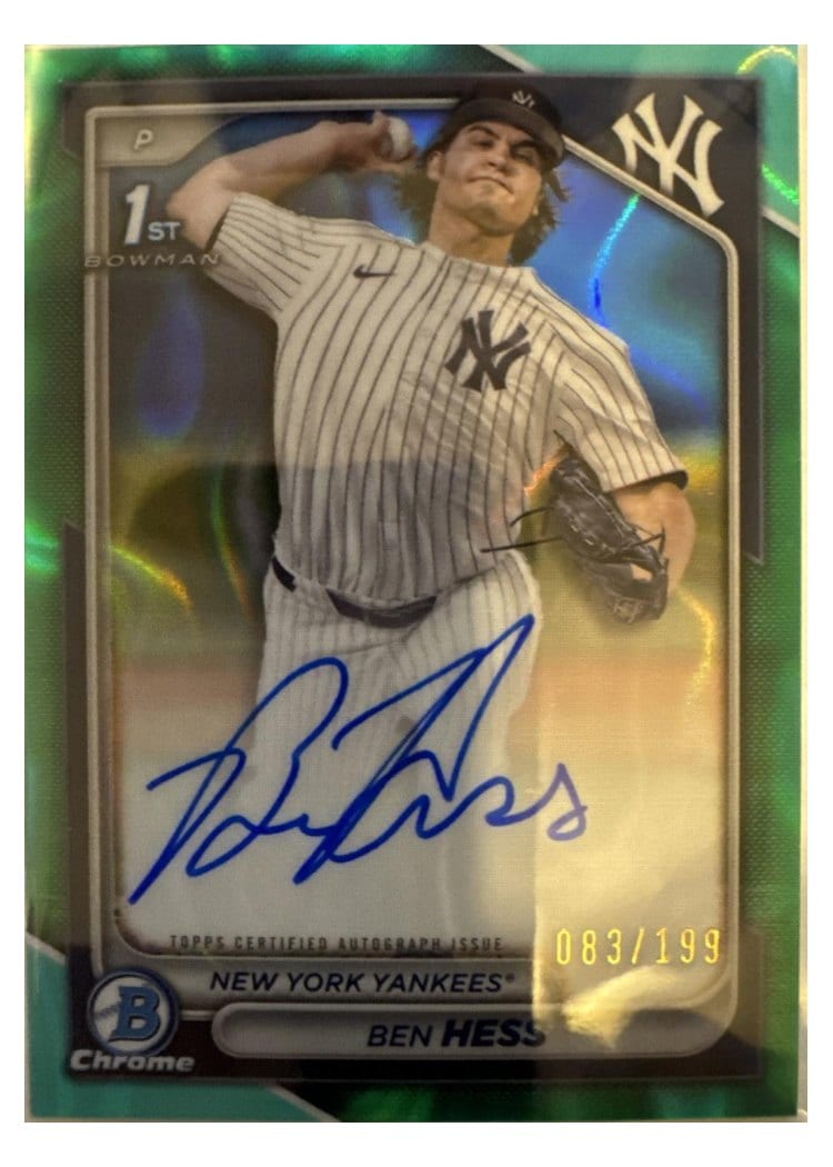 2024 Bowman Draft Chrome Prospect Autographs Ben Hess #CPA-BH card