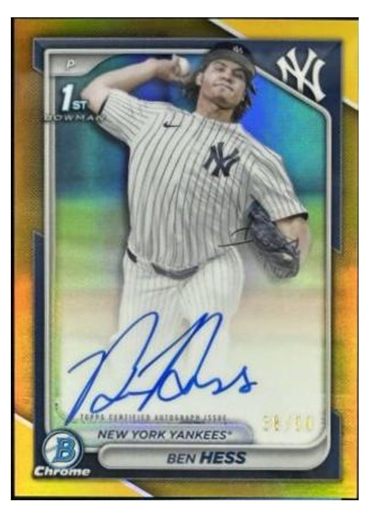 2024 Bowman Draft Chrome Prospect Autographs Ben Hess #CPA-BH card