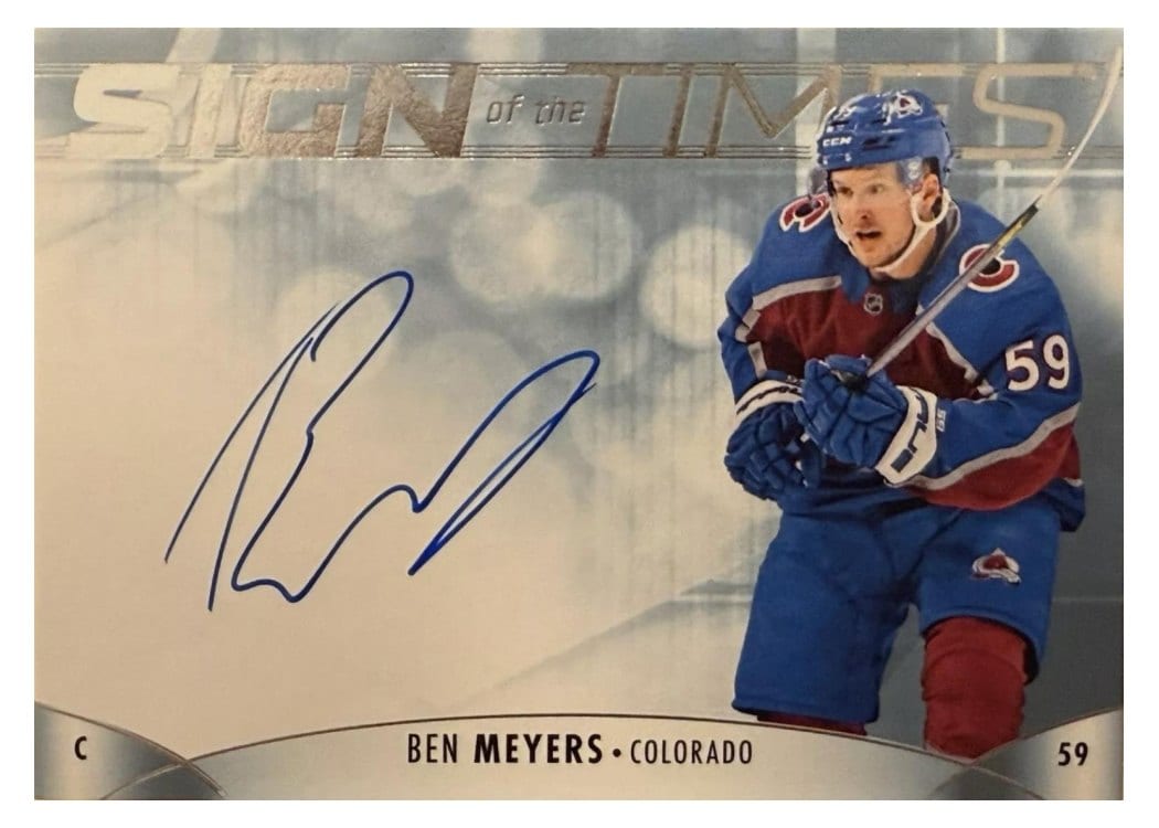 2023-24 SP Authentic Sign of the Times Auto Ben Meyers #SOTT-BM card