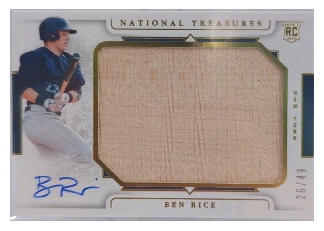 2024 Panini National Treasures Prospect Jumbo Lumber Signatures Ben Rice #24 card