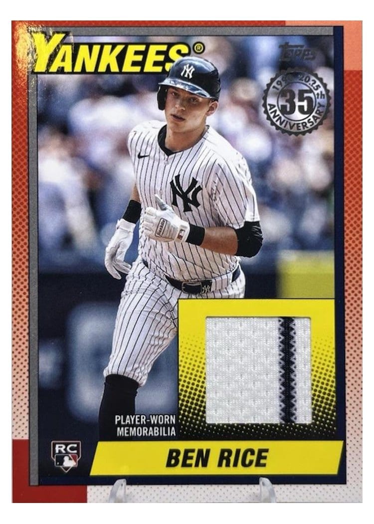 2025 Topps 1990 Topps Baseball Relics Series Two Ben Rice #90R2-BR