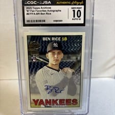 2025 Topps Archives Fan Favorite Autographs 1967 Ben Rice #67FFA-BR