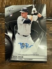 2025 Topps Chrome Black Autographs Ben Rice #CBA-BR