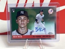 2025 Topps Chrome Platinum Autographs Ben Rice #CPA-BR