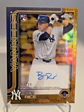 2025 Topps Gilded Collection Chrome Gold Autographs Ben Rice #CGA-BR card