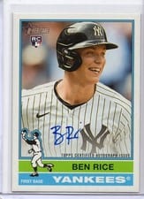 2025 Topps Heritage Real One Autographs Ben Rice #ROA-BRI