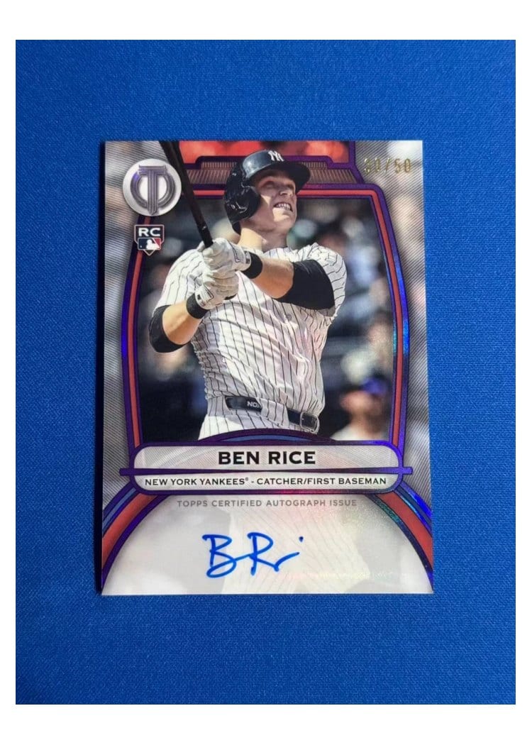 2025 Topps Tribute Autographs Ben Rice #TA-BR card