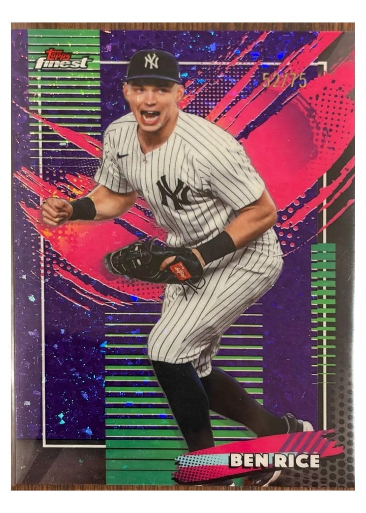 2026 Topps Finest Ben Rice Purple Mini Diamond Refractor #298 card