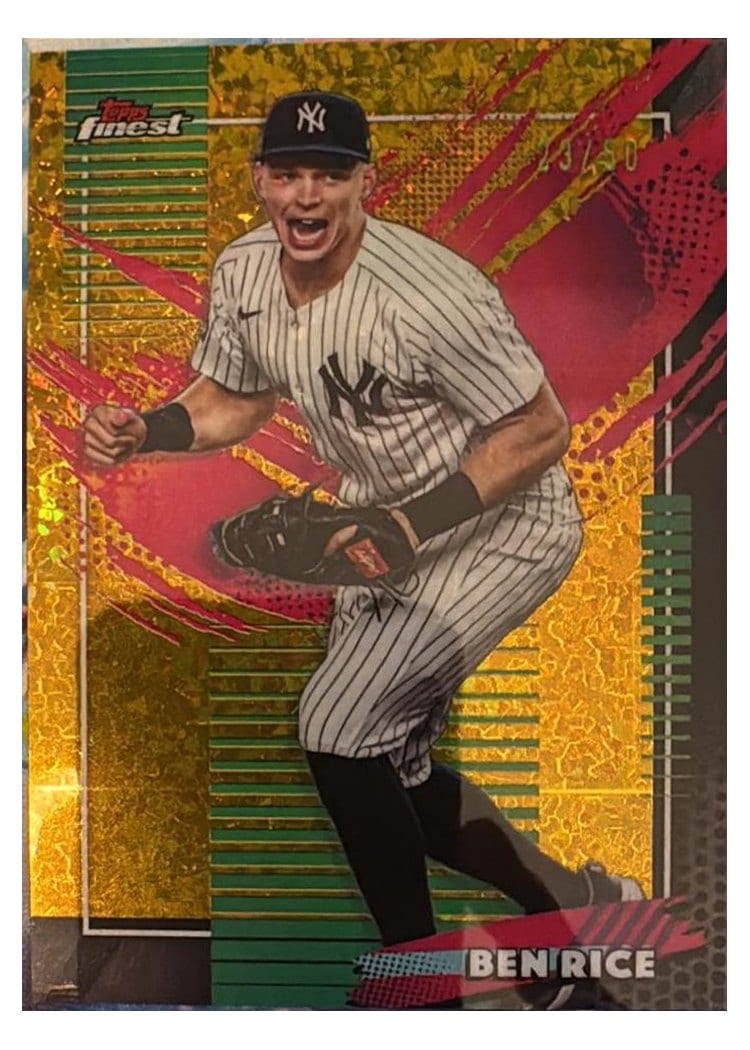 2026 Topps Finest Ben Rice Gold Mini Diamond Refractor #298 card